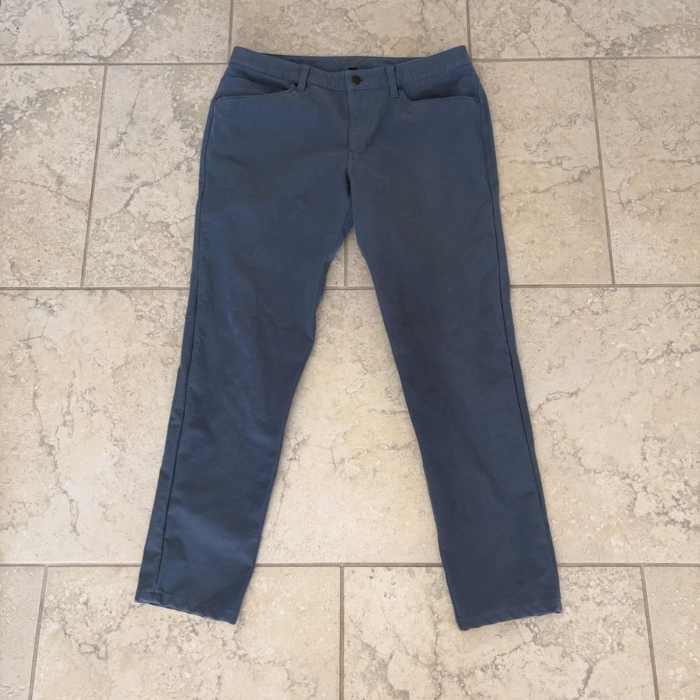 Lululemon ABC Slim Stretch Blue Pants Size 34 LM5ABOS 5 Pockets